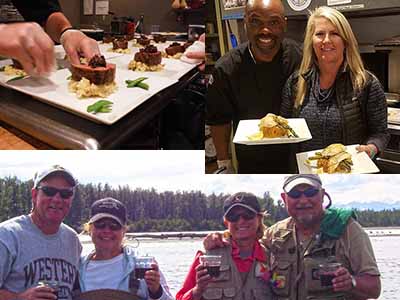 Alaska couples wine, dine and fishing retreat