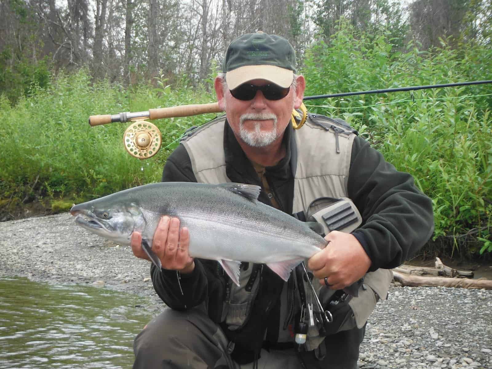 Alaska fly fishing gear and techniques for rivers.