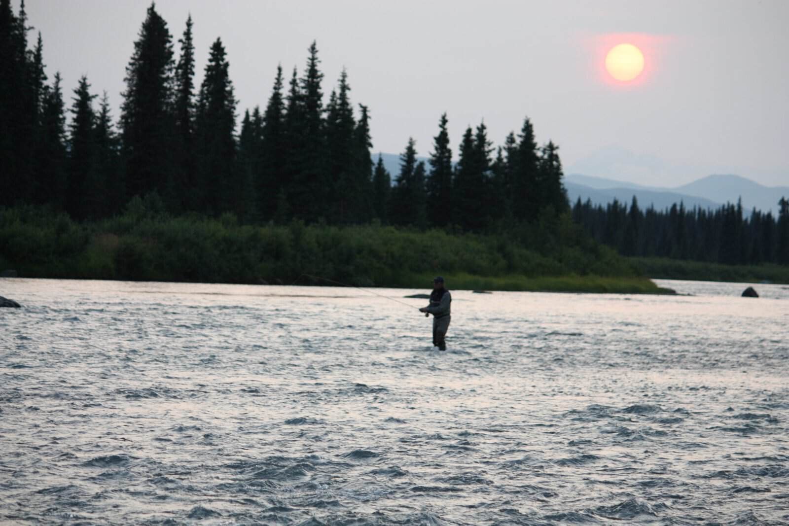 Alaska scenic river fishing in the remote Susitna Valley